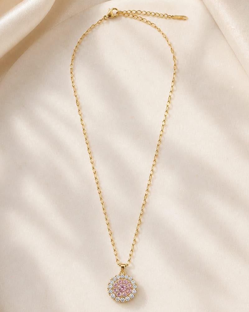 Rosé Halo Pendant